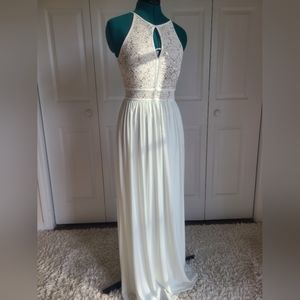 White Halter Dress with Sequins size 3
